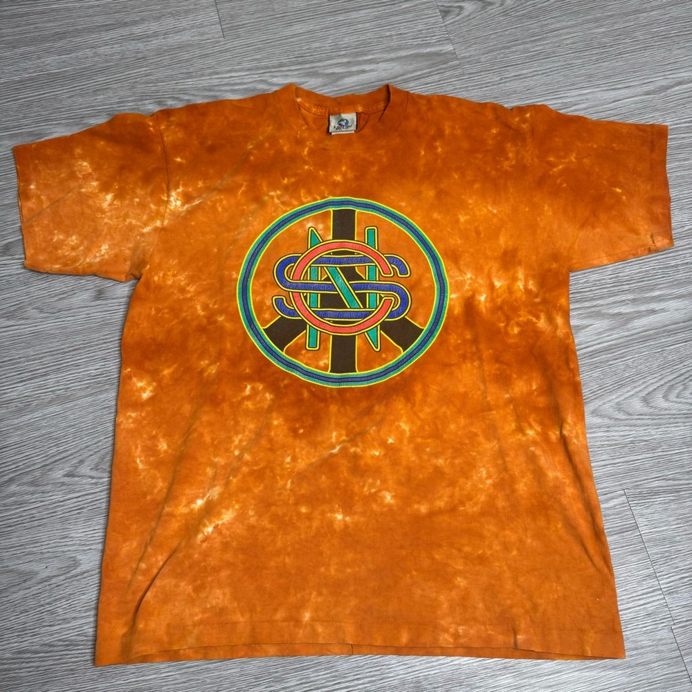 Vintage Crosby Stills Nash T Shirt 2008 Tour Tie Dye Mens Sz L Liquid Blue